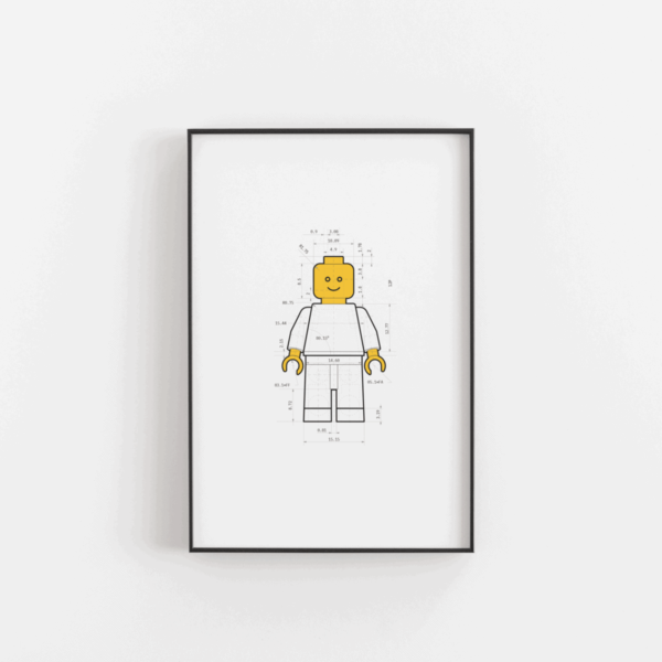 The classic LEGO minifigure technical drawing poster – kufer.pl