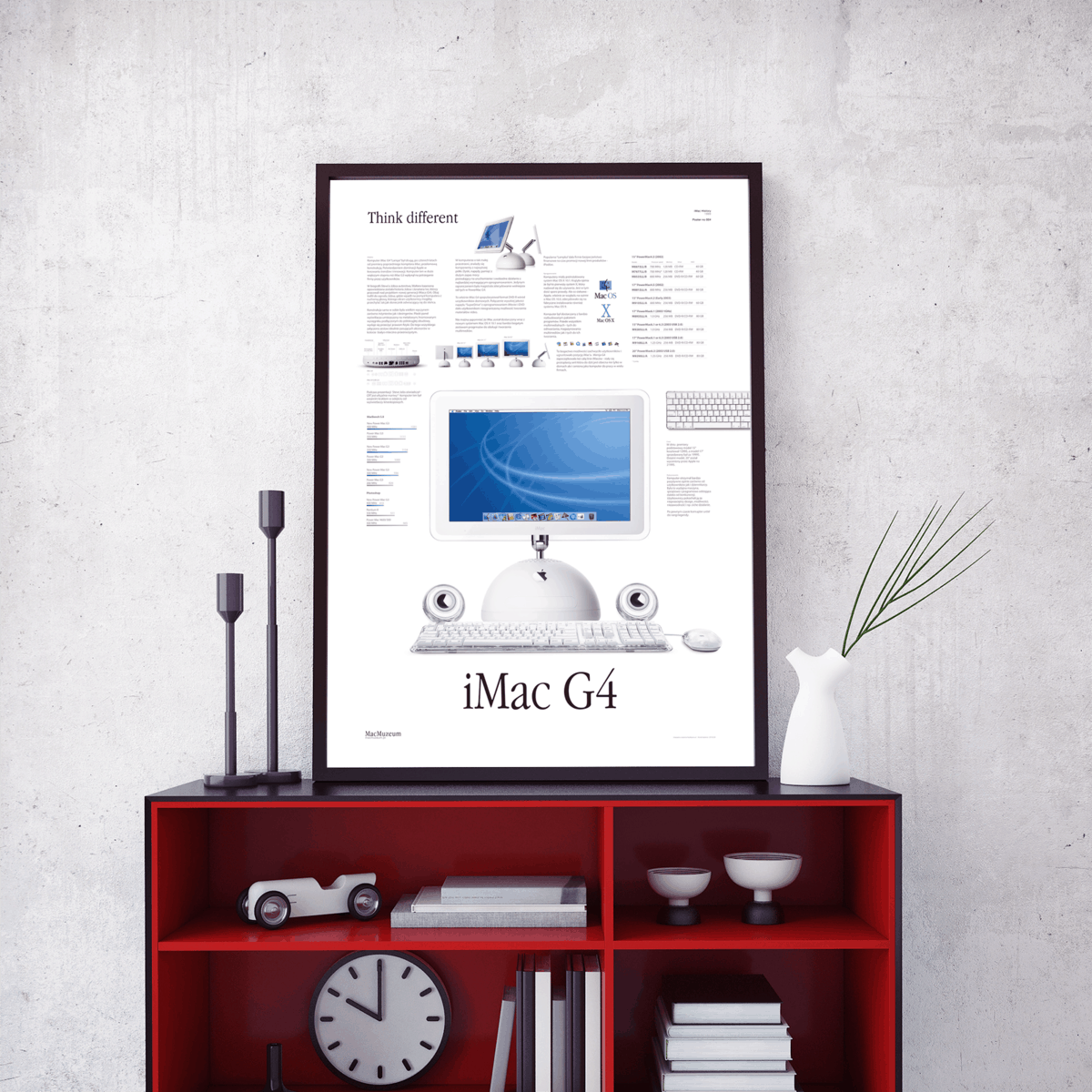 iMac G4 infographic poster