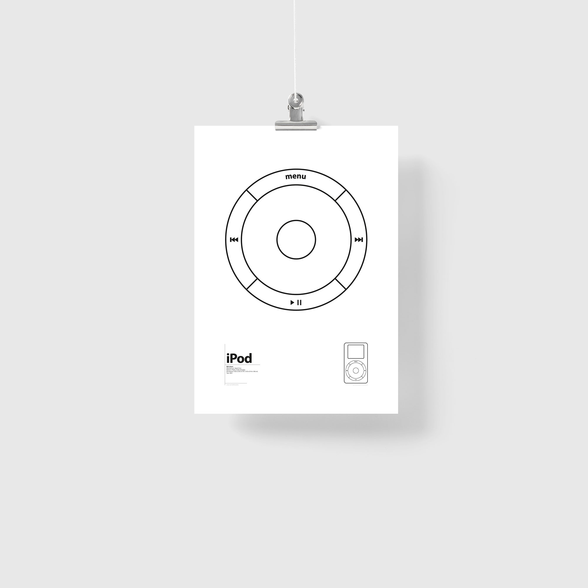 iPod 1 Gen. Illustration Poster Giclée Print